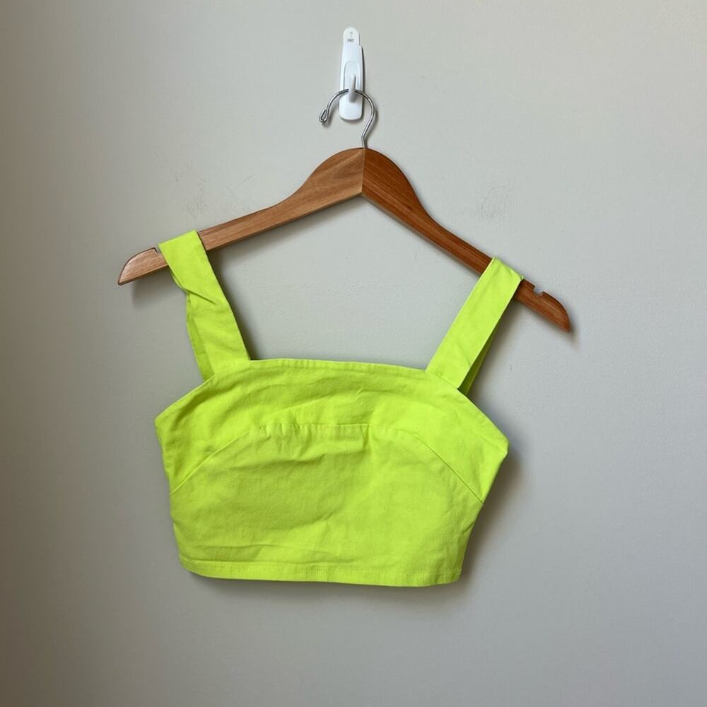 Solemio Neon Green Crop Top Size M